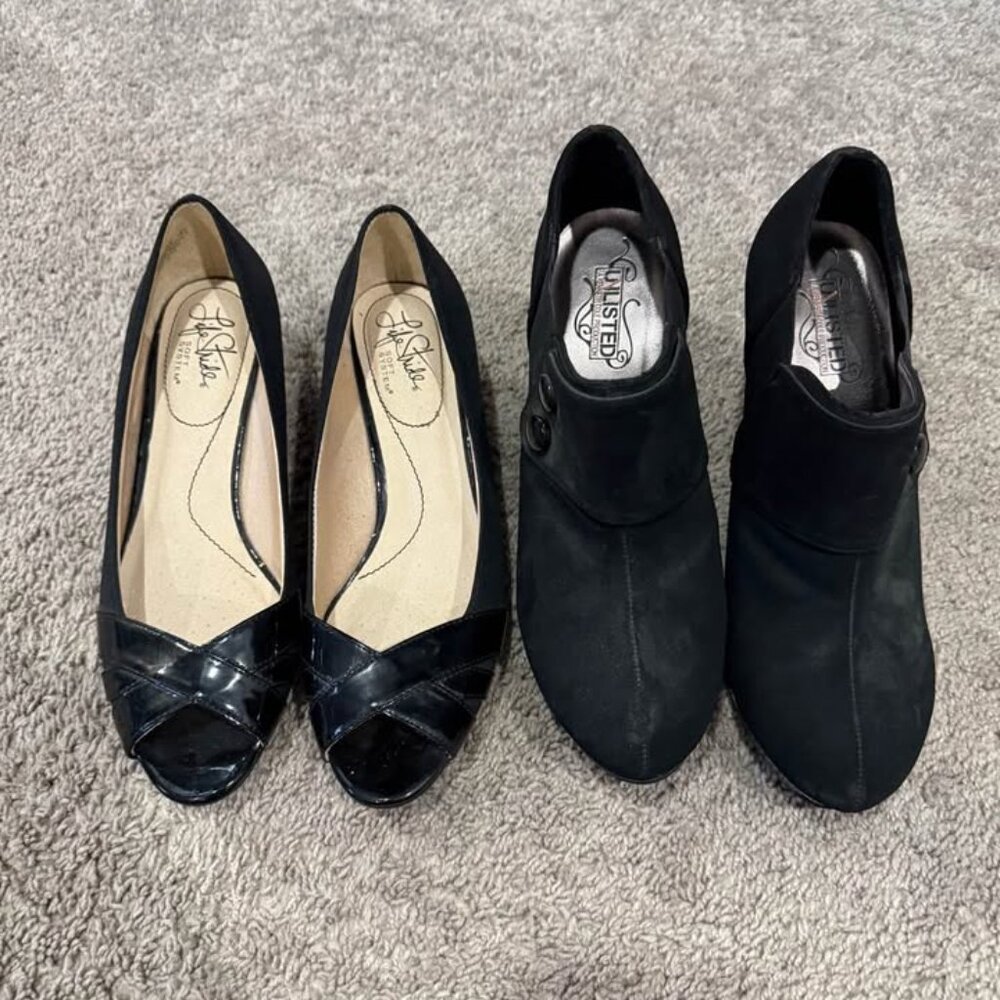 lot of 2 pre-owned women’s shoes size 7.5